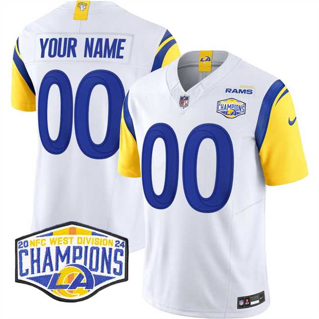 Men & Women & Youth Los Angeles Rams Active Player Custom White 2024 NFC West Champions F.U.S.E. Vapor Untouchable Stitched Football Jersey,We sell and wholesale Men & Women & Youth Los Angeles Rams Active Player Custom White 2024 NFC West Champions F.U.S.E. Vapor Untouchable Stitched Football Jersey on line form chian!